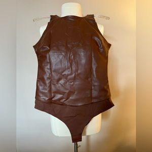 PINSY Faux Leather Shapesuit